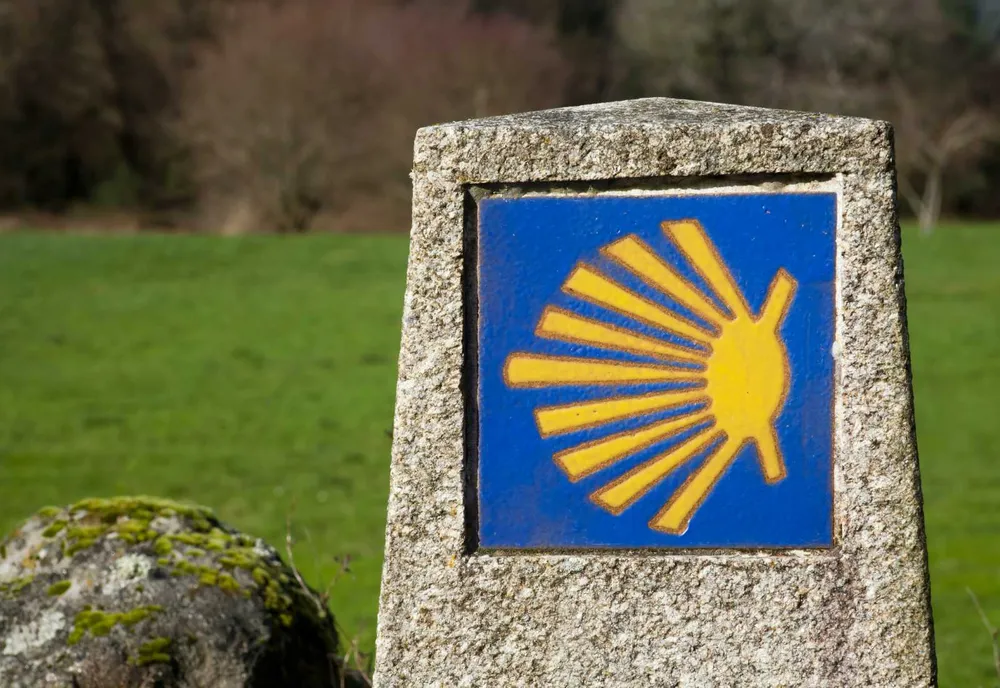 Un mojón del Camino