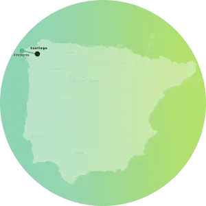Mapa del Camino a Finisterre y Muxía