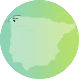 Mapa del Camino de los Faros