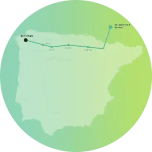 Mapa del Camino Francés