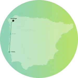Mapa del Camino Portugués