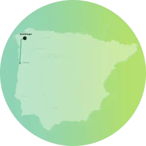 Mapa del Camino Portugués por la costa