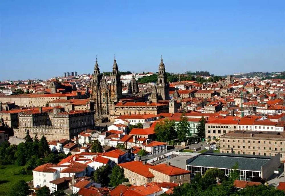 Vista aérea de Santiago de Compostela