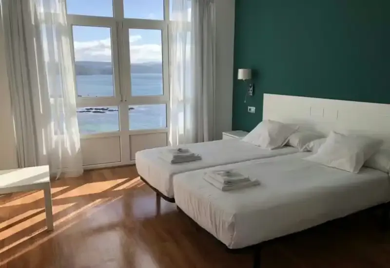 Habitación del Hotel Mar de Fisterra