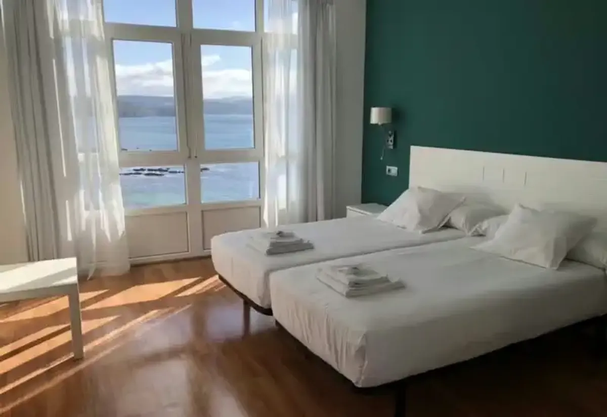 Habitación del Hotel Mar de Fisterra