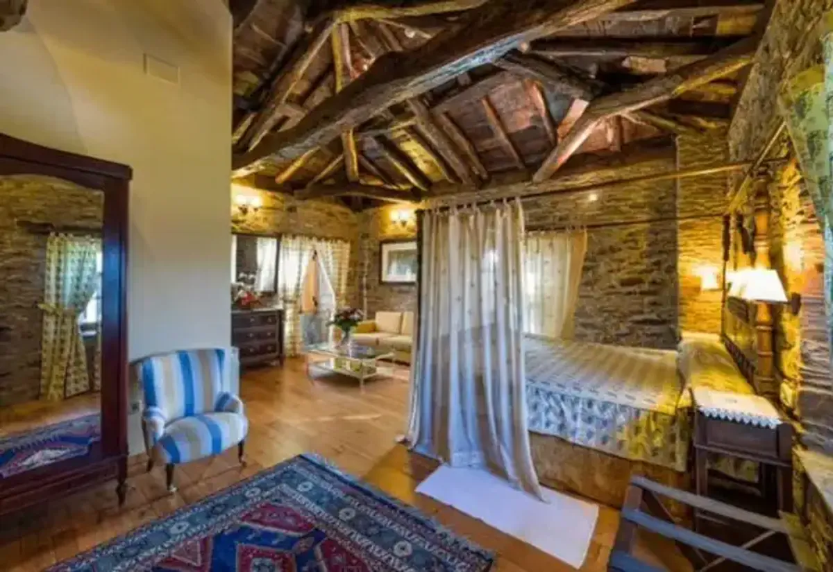 Habitación matrimonial del Pazo Santa María
