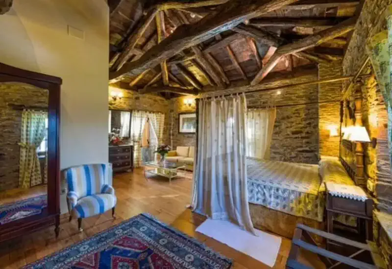 Habitación matrimonial del Pazo Santa María