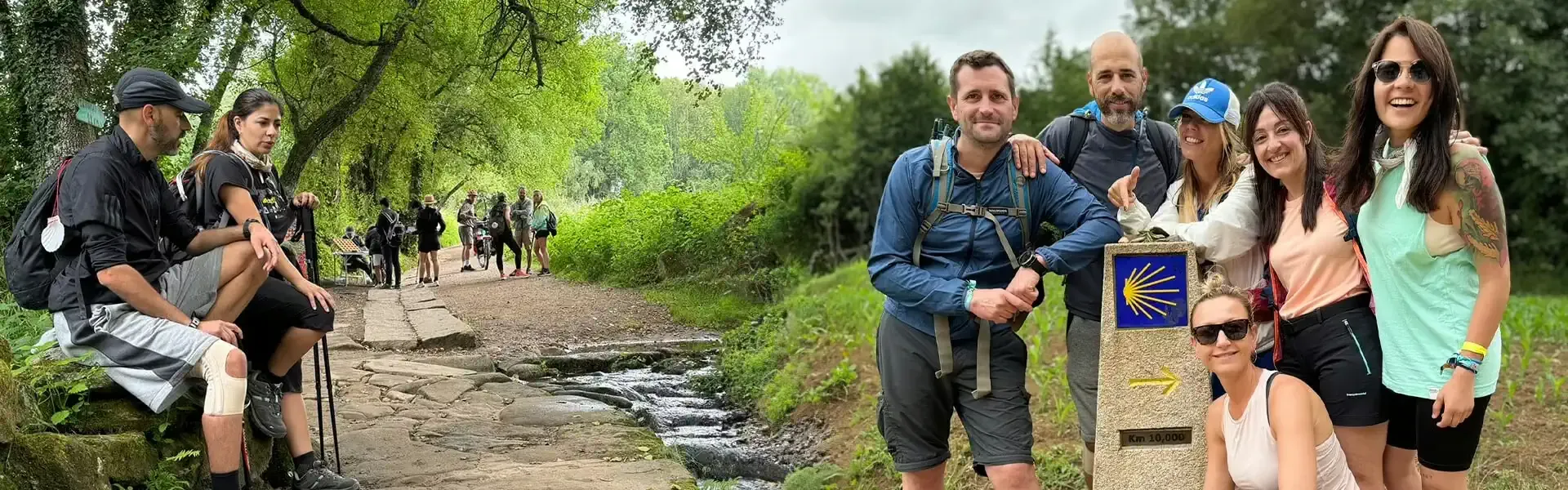 Peregrinos en grupo organizado