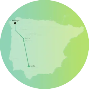 Mapa del Vía de la Plata