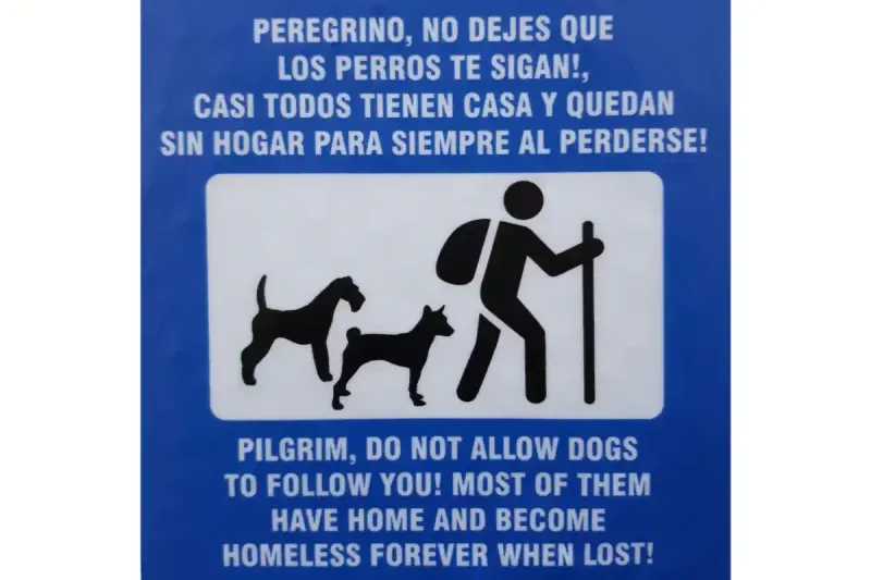 Señal para evitar perdida de perros