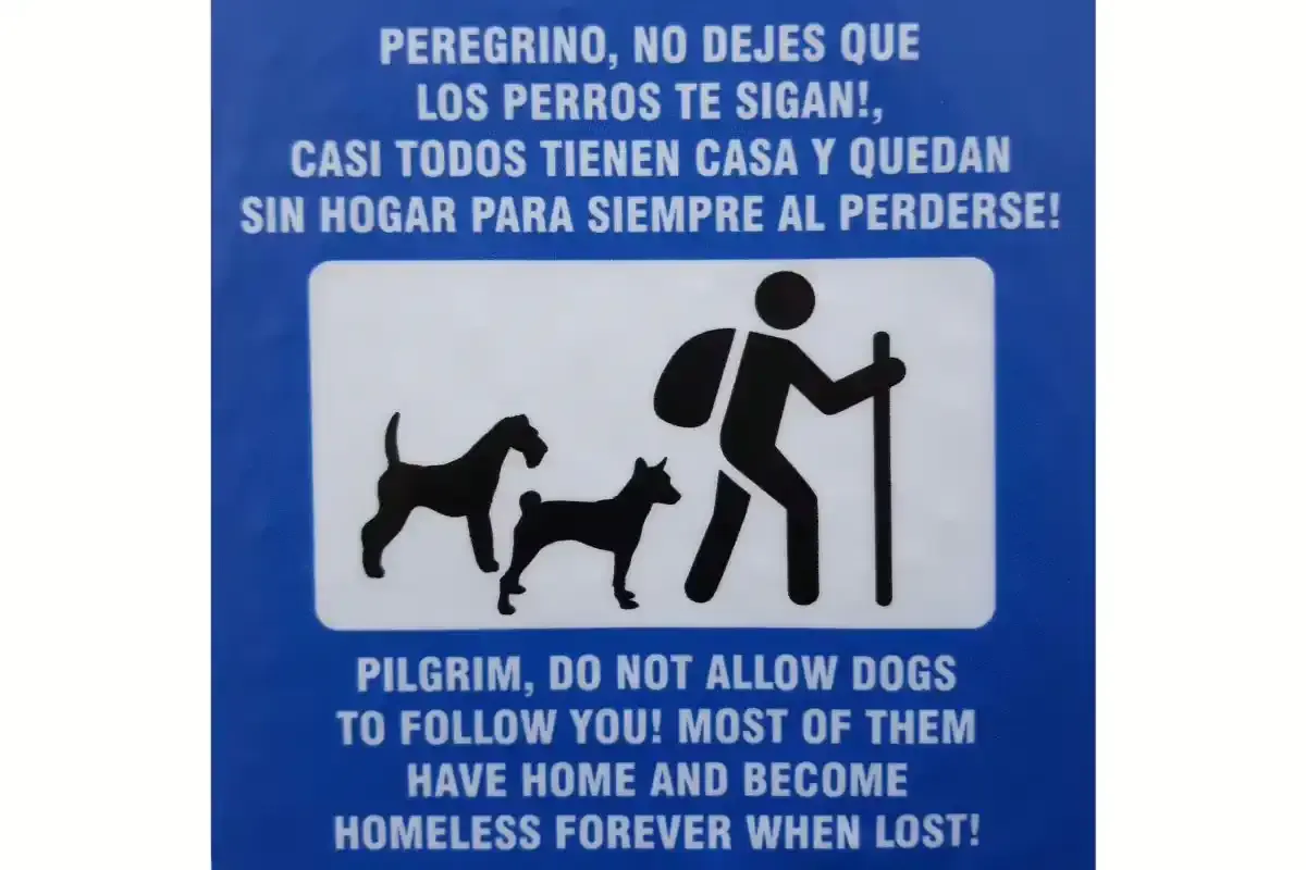 Señal para evitar perdida de perros